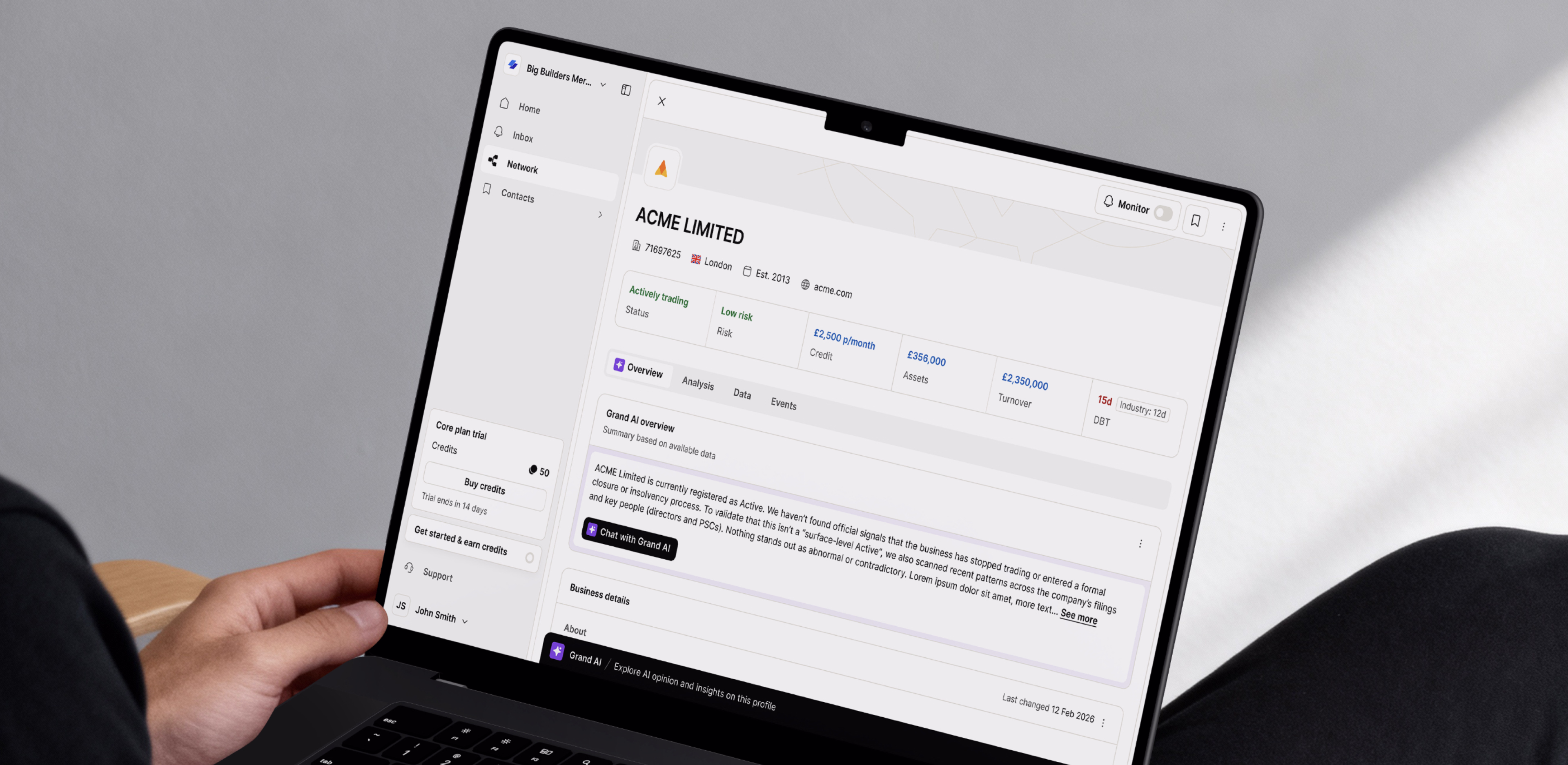 Grand — AI trust network company profile